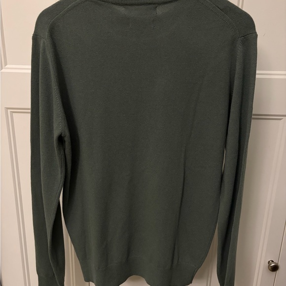 Men's Olive Crewneck Sweater - Picture 11 of 11